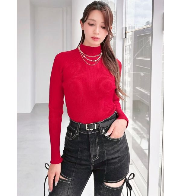 RESEXXY「ハイネックベーシックニットトップス」|ニット・セーター|