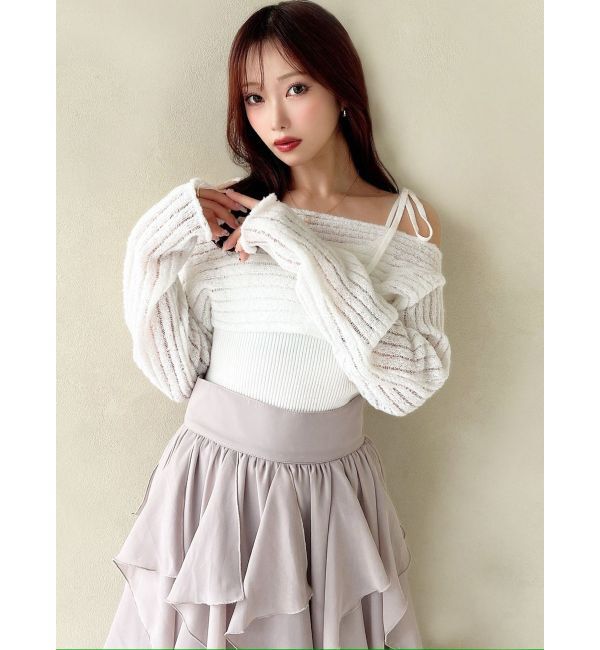 RESEXXY「レイヤードニットトップス」|ニット・セーター|