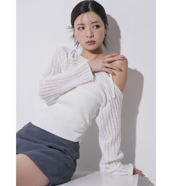 RESEXXY「レイヤードニットトップス」|ニット・セーター|