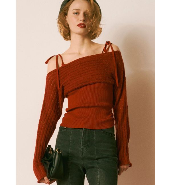 RESEXXY「レイヤードニットトップス」|ニット・セーター|