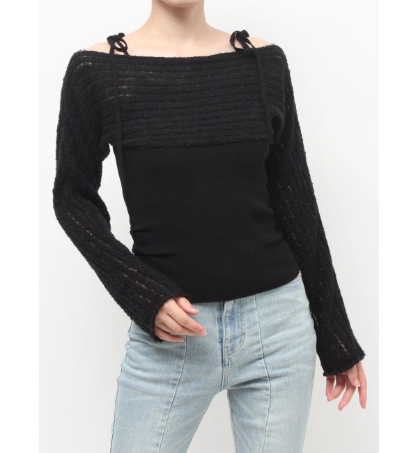 RESEXXY「レイヤードニットトップス」|ニット・セーター|