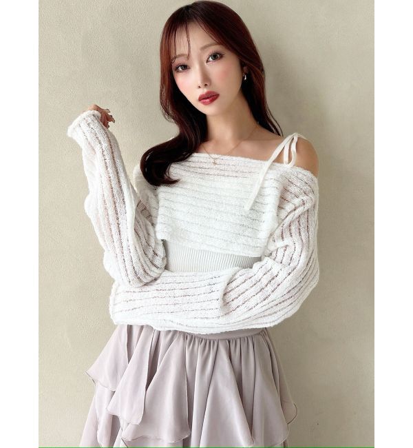 RESEXXY「レイヤードニットトップス」|ニット・セーター|