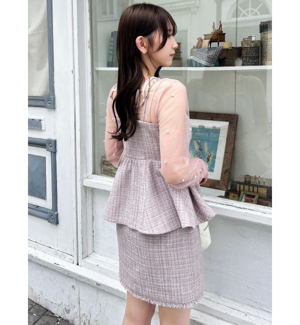 dazzlin「モチーフチュールシアートップス」|Tシャツ・カットソー|