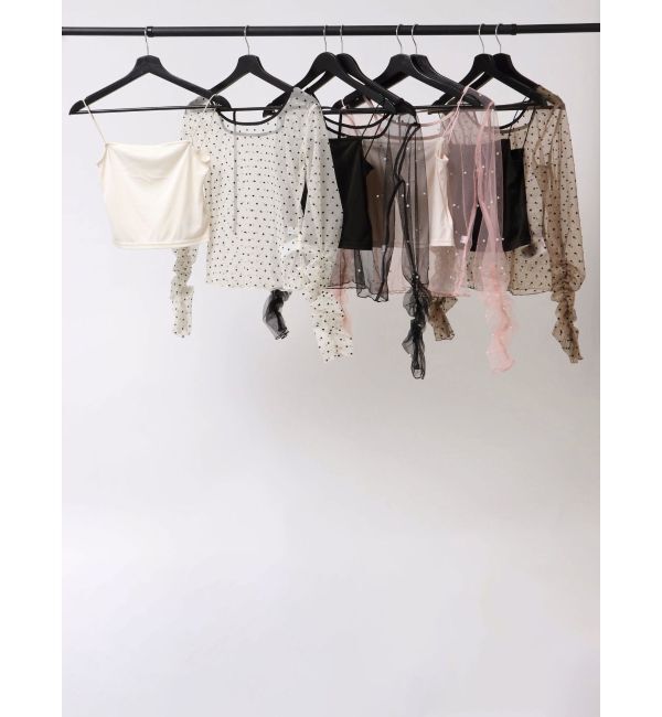 dazzlin「モチーフチュールシアートップス」|Tシャツ・カットソー|