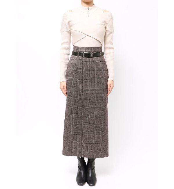 MURUA「ZIPスリットナロースカート」|スカート|