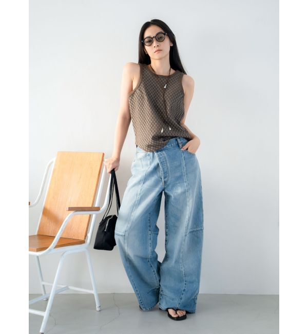 Ungrid「チェックジャカードタンクトップ」|タンクトップ|