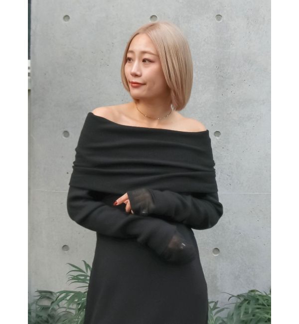 Ungrid「オフショルニットワンピース」|ワンピース|