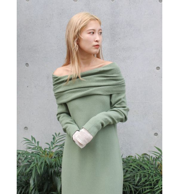 Ungrid「オフショルニットワンピース」|ワンピース|