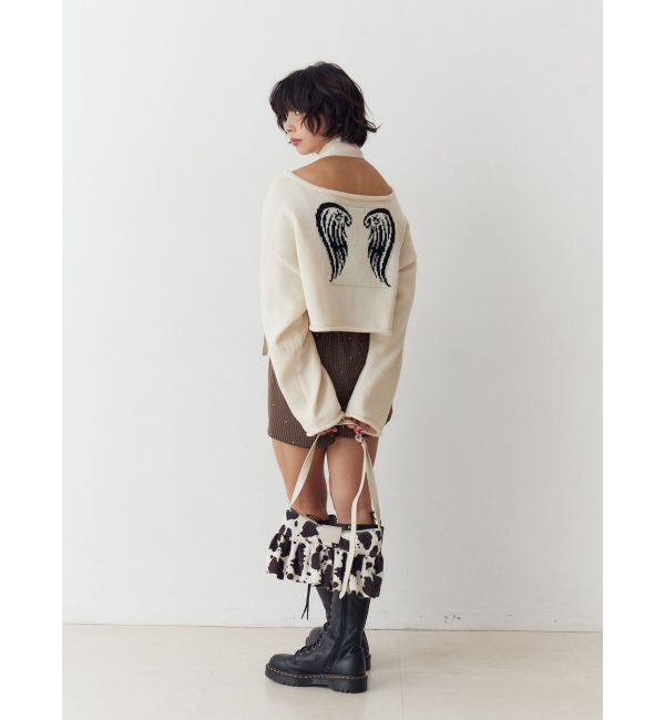 jouetie「オフショルチョーカーショートニット」|ニット・セーター|