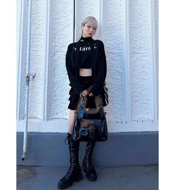 jouetie「オフショルチョーカーショートニット」|ニット・セーター|