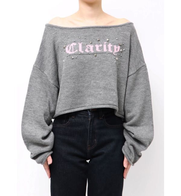 jouetie「オフショルチョーカーショートニット」|ニット・セーター|