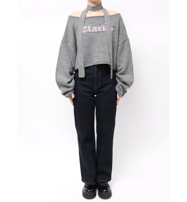 jouetie「オフショルチョーカーショートニット」|ニット・セーター|