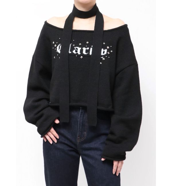 jouetie「オフショルチョーカーショートニット」|ニット・セーター|