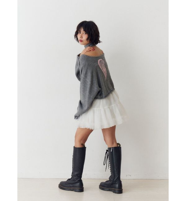jouetie「オフショルチョーカーショートニット」|ニット・セーター|