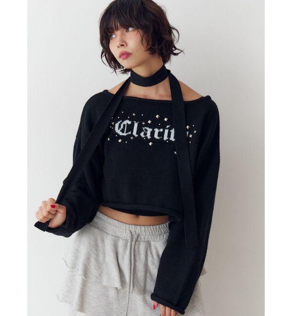 jouetie「オフショルチョーカーショートニット」|ニット・セーター|