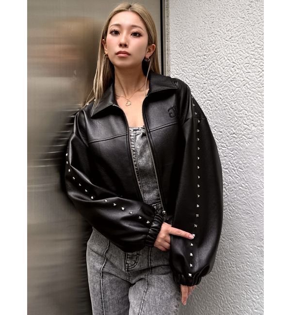 GYDA「ケミカルBACKリボンデニムロンパース」|オールインワン|