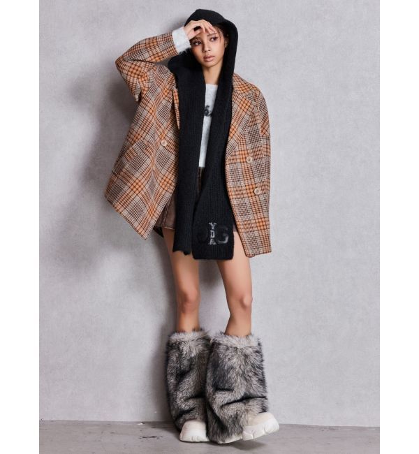 GYDA「Symmetry GYDAフードニットマフラー」|マフラー|