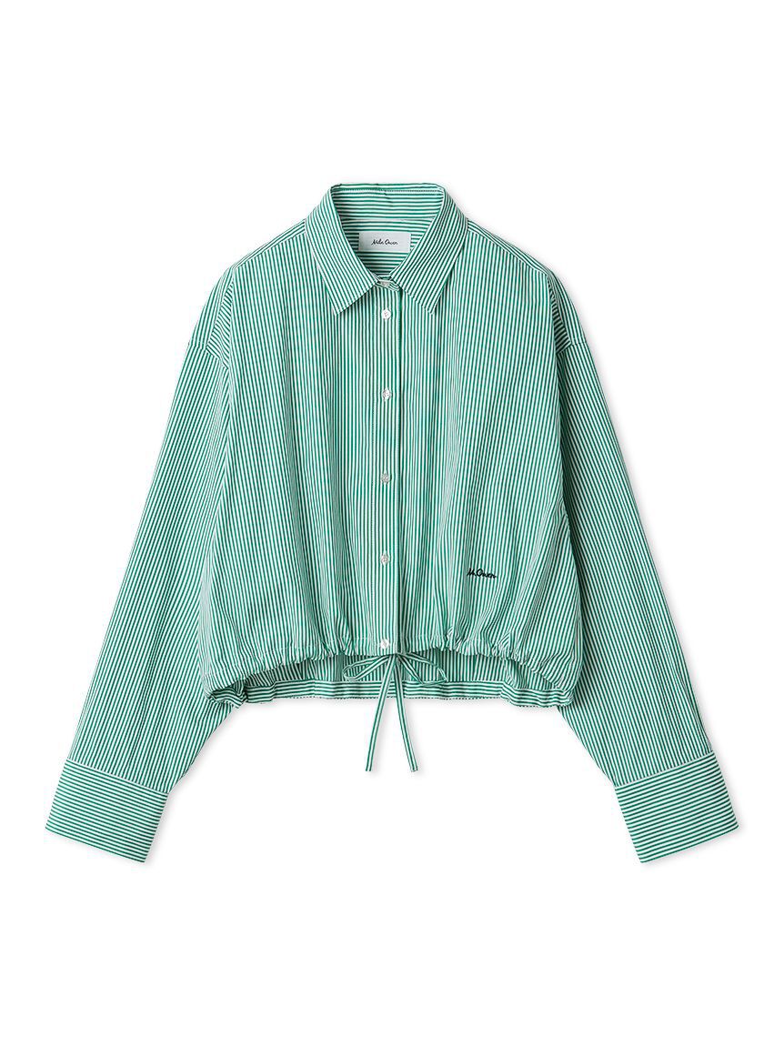 Mila Owen「ストライプドロストショートシャツ」|シャツ・ブラウス|GRN