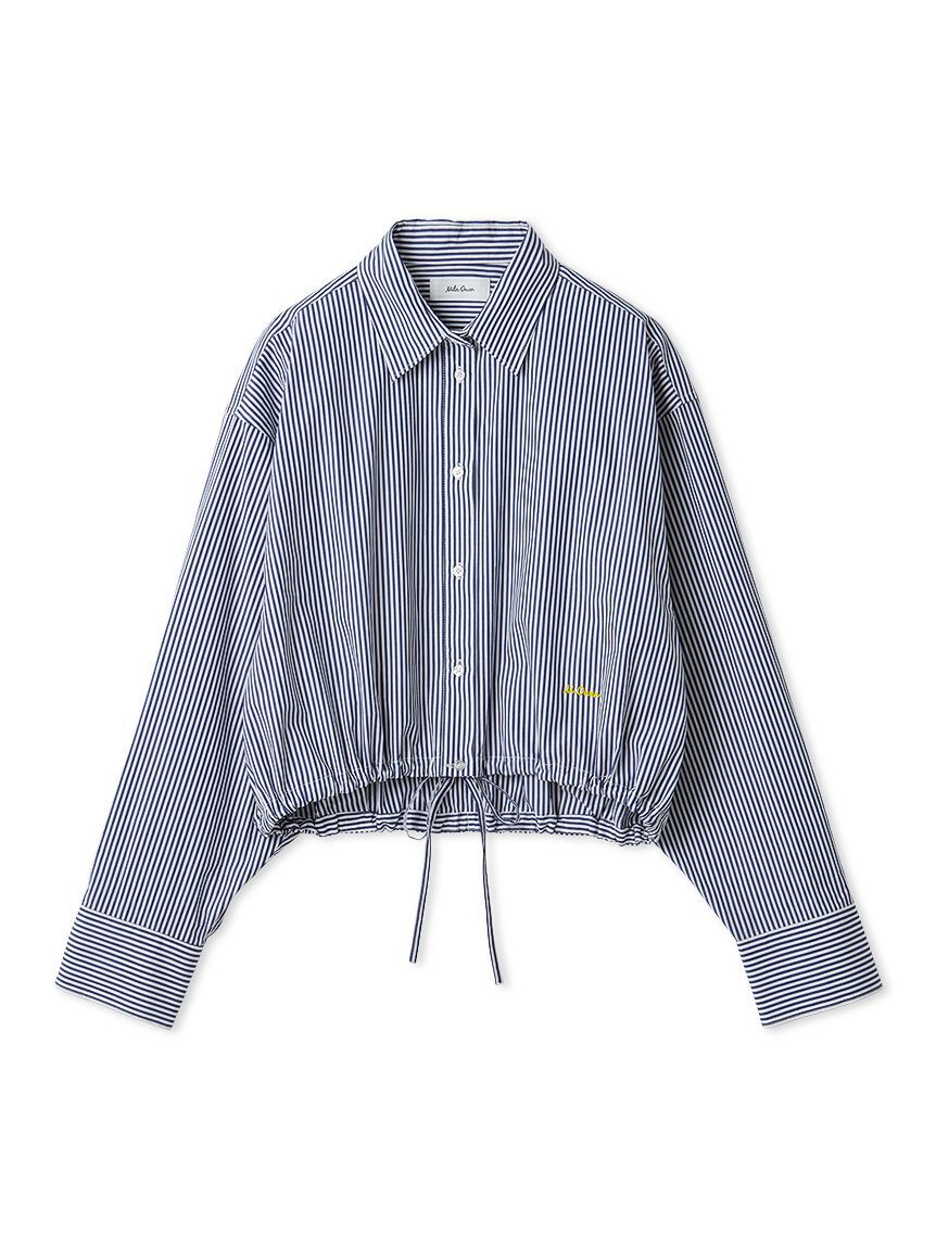 Mila Owen「ストライプドロストショートシャツ」|シャツ・ブラウス|