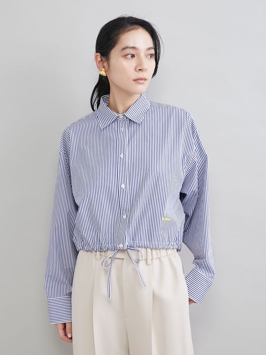 Mila Owen「ストライプドロストショートシャツ」|シャツ・ブラウス|DNVY