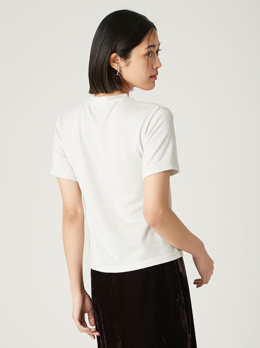 FRAY I.D「ラメフライスプリントTシャツ」|Tシャツ・カットソー|