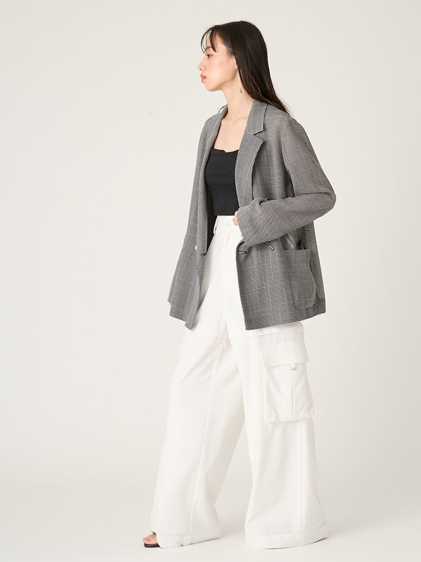 FRAY I.D「サイドファスナーカーゴパンツ／ウォッシャブル・防シワ・接触冷感」|チノ|