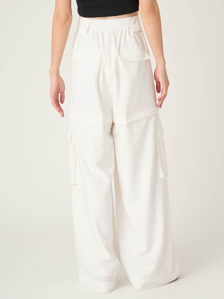 FRAY I.D「サイドファスナーカーゴパンツ／ウォッシャブル・防シワ・接触冷感」|チノ|