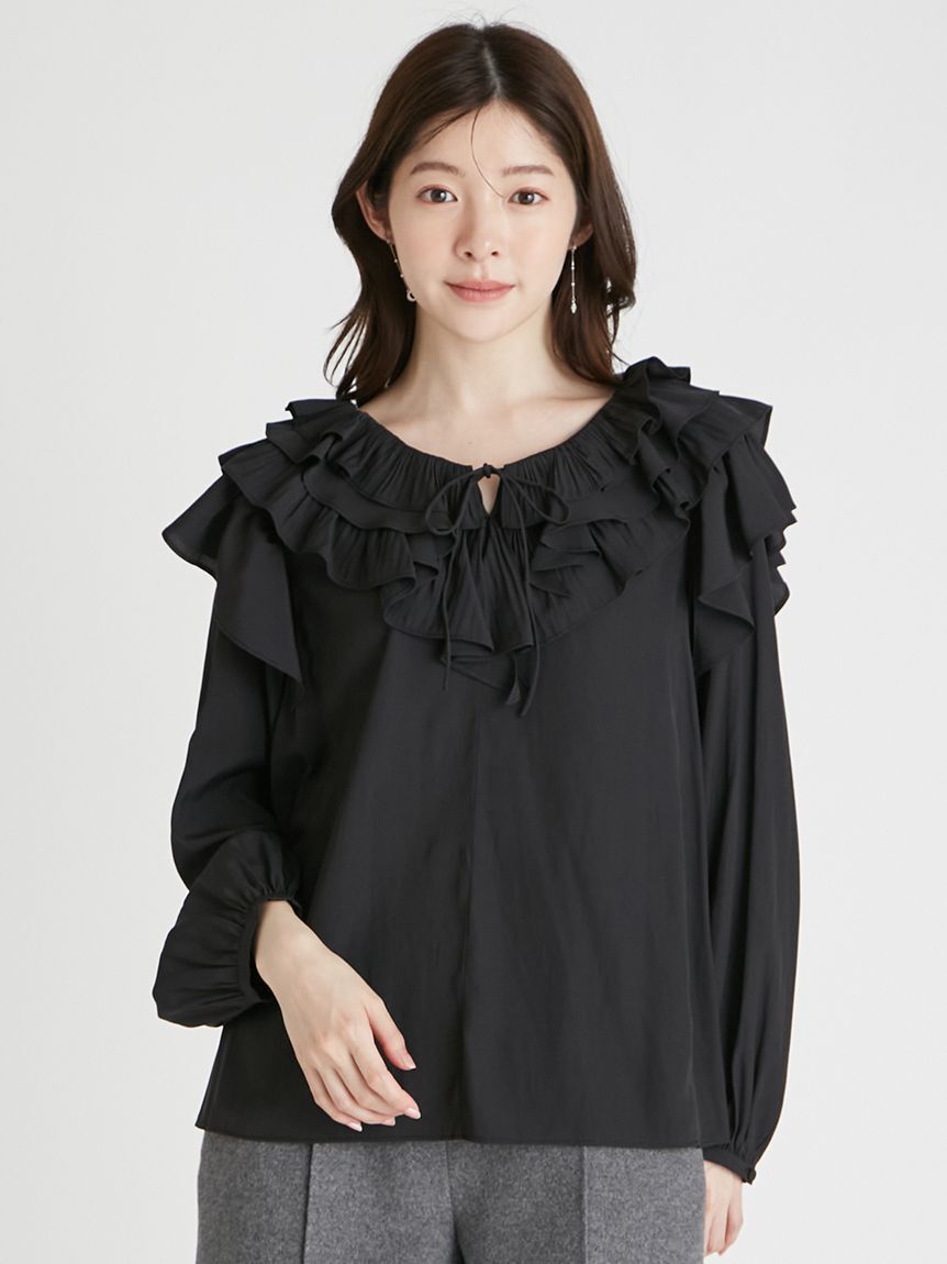CELFORD「ラッフルプリーツ割線ブラウス」|シャツ・ブラウス|