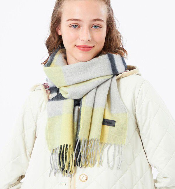 MACKINTOSH PHILOSOPHY「ウォッシャブルカシミヤチェックマフラー」|マフラー|グレー