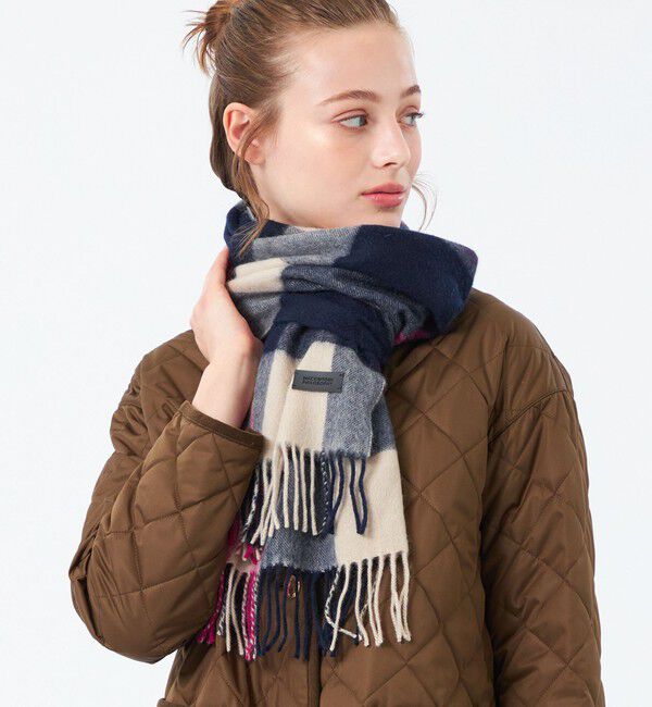 MACKINTOSH PHILOSOPHY「ウォッシャブルカシミヤチェックマフラー」|マフラー|ネイビー