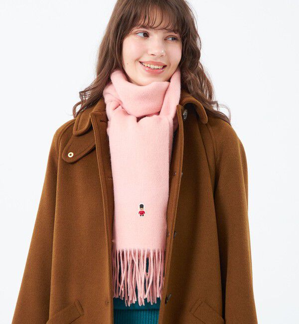MACKINTOSH PHILOSOPHY「【WEB&一部店舗限定】バッキンガムベア ウールマフラー」|マフラー|ピンク
