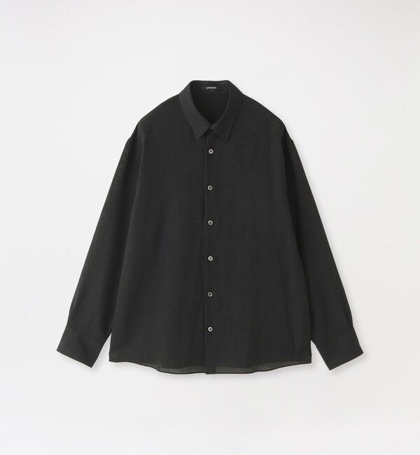  「リネンミックスシャツ」|シャツ・ブラウス|ブラック