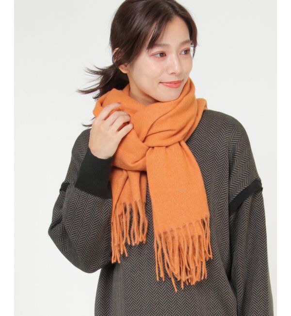 ikka「カシミヤタッチ無地マフラー」|マフラー|