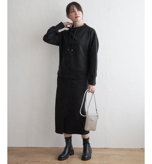 ikka「【親子おそろい】GOKU楽 カットスエードスピンドルプルオーバー」|パーカー|