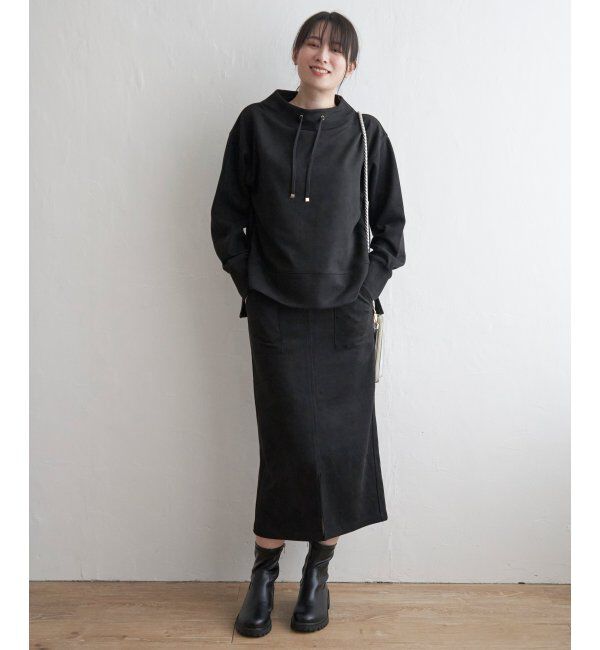 ikka「【親子おそろい】GOKU楽 カットスエードスピンドルプルオーバー」|パーカー|