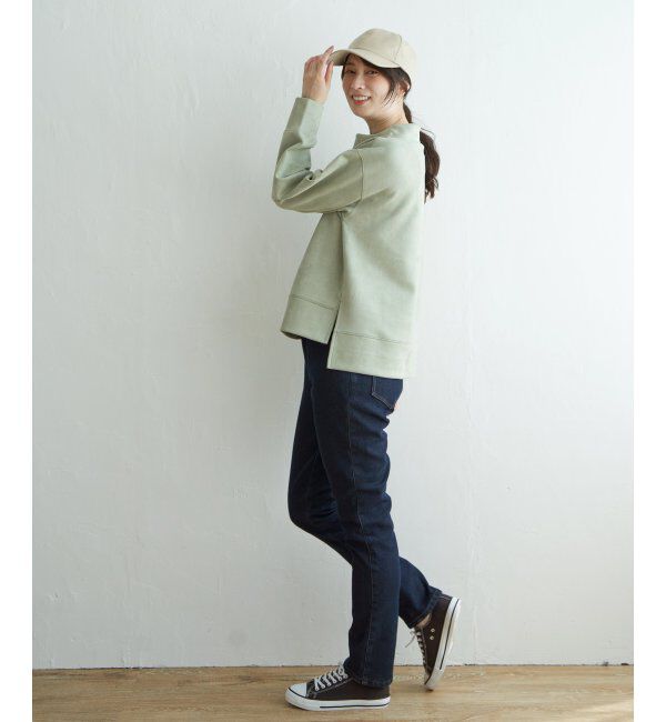 ikka「【親子おそろい】GOKU楽 カットスエードスピンドルプルオーバー」|パーカー|