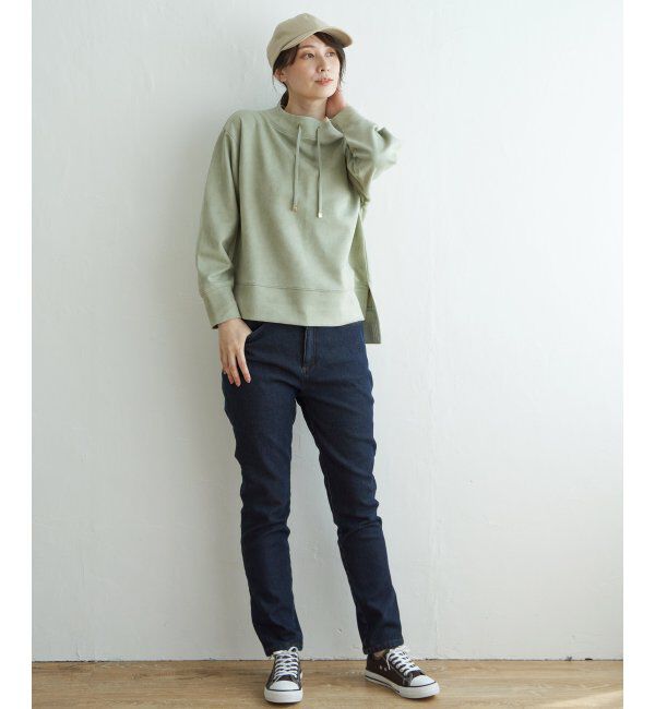 ikka「【親子おそろい】GOKU楽 カットスエードスピンドルプルオーバー」|パーカー|