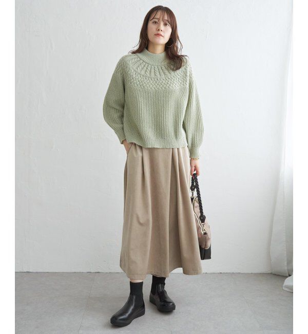 ikka「求心編みニットプルオーバー」|プルオーバー|