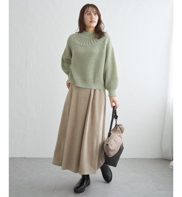 ikka「求心編みニットプルオーバー」|プルオーバー|