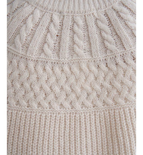 ikka「求心編みニットプルオーバー」|プルオーバー|