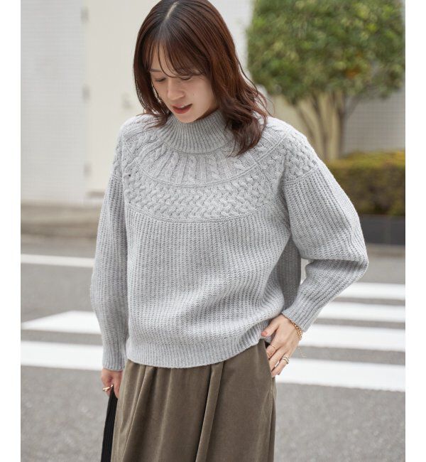 ikka「求心編みニットプルオーバー」|プルオーバー|