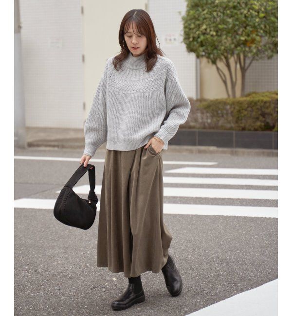 ikka「求心編みニットプルオーバー」|プルオーバー|