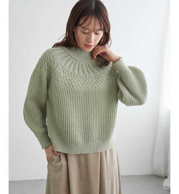 ikka「求心編みニットプルオーバー」|プルオーバー|