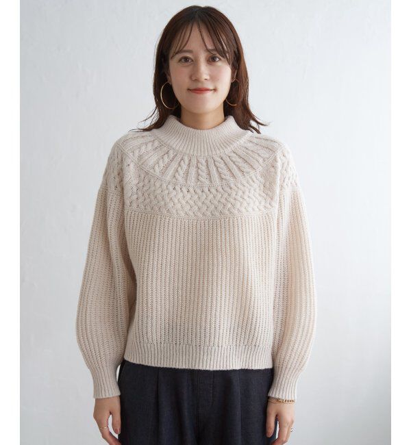 ikka「求心編みニットプルオーバー」|プルオーバー|