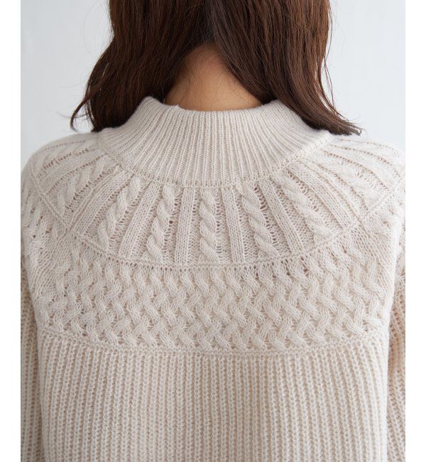 ikka「求心編みニットプルオーバー」|プルオーバー|