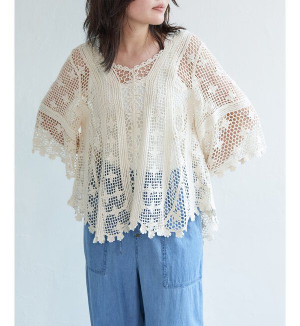 VENCE share style「かぎ編みトップス」|ニット・セーター|