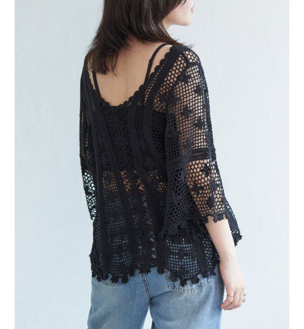 VENCE share style「かぎ編みトップス」|ニット・セーター|