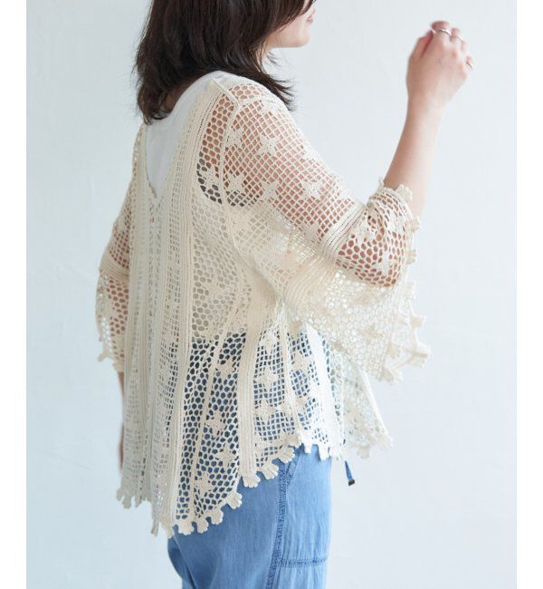 VENCE share style「かぎ編みトップス」|ニット・セーター|