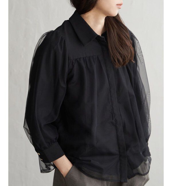VENCE share style「チュールレイヤードシャツ」|シャツ・ブラウス|