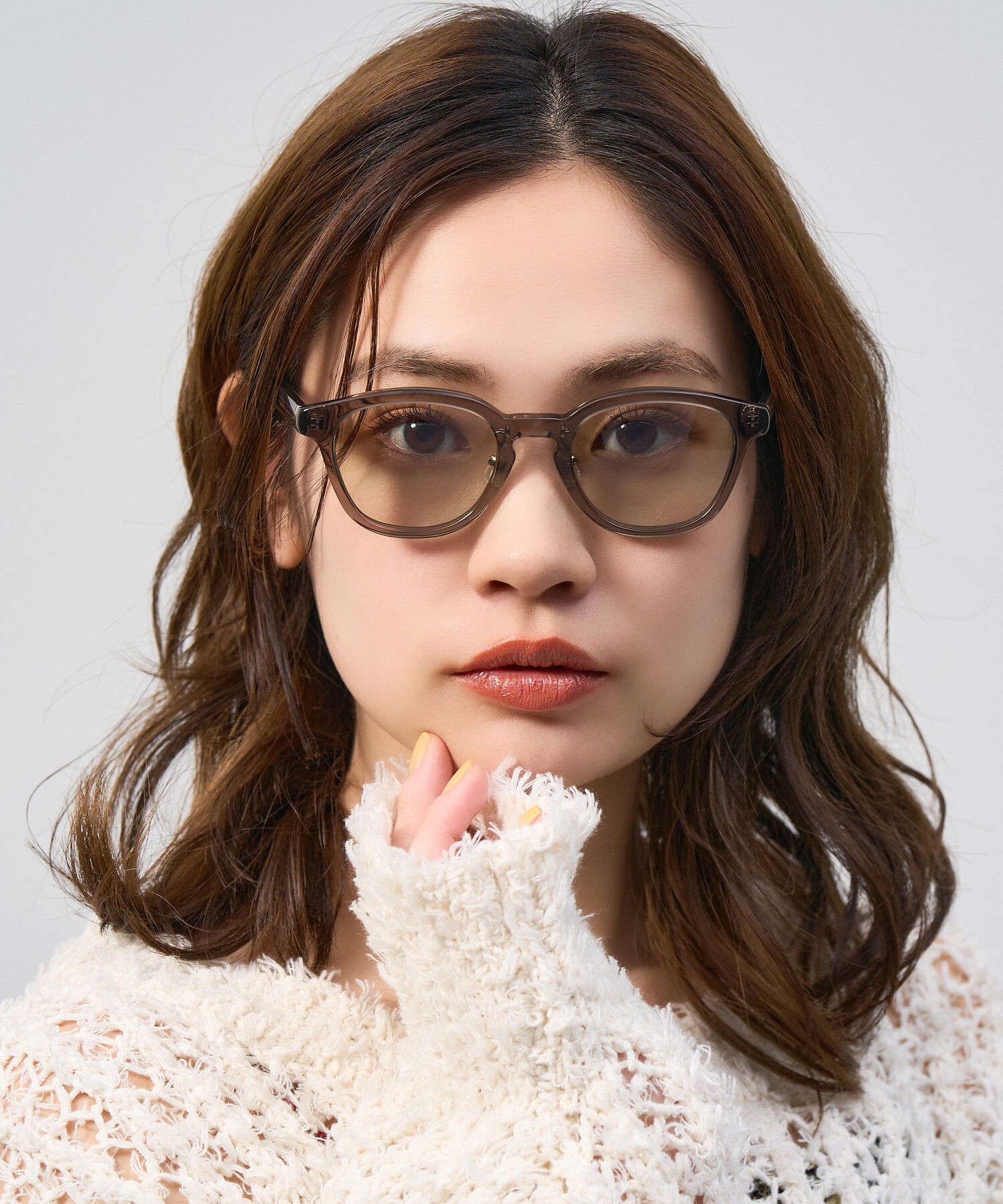  「Zoff | UNITED ARROWS ウェリントン型 サングラス クリアフレーム UVカット ズレ防止 ユナイテッドアローズ」|サングラス|グレー